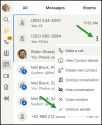 Unblock an external SMS sender